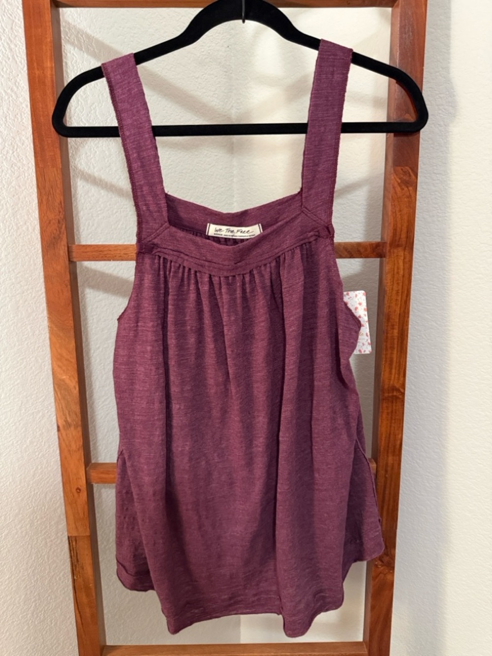 FP We the Free Good for You Plum Tank Top - Sleeveless Square Neck NWT medium